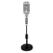 ZRAMO Desk Top Adjustable Stand for Retro Microphone Large Size Microphone, come with Two Clip (not Including any Mics)