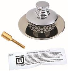 WATCO MANUFACTURING 48750-PP-CP-G-51 3554110 Silicone Universal Nufit Tub Closure Push/Pull with Grid Strainer with Brass Pin