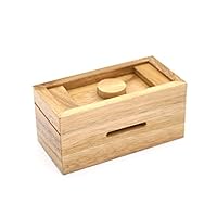 A Gift Cash Box with Secret Compartments in Designs of Wood for Money Puzzle Gift Boxes to be a Surprise Money Wooden Box Holder and Challenging Puzzle Brain Teasers for Adults and Kids