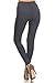 Leggings Depot Premium Quality Cotton Blend Stretch Jeggings with 2 Pockets (Charcoal Gray, One Size (S-L/Size 2-12))