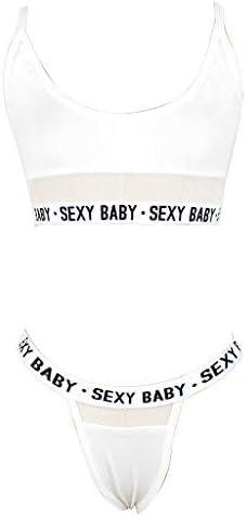 OYSOHE Underwear Fashion Women Letter Solid Patchwork Sexy Lingerie Underwear G-String Set New