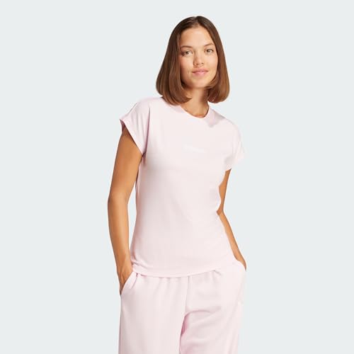 Donna Essentials Linear Cotton Shirt, Clear Pink/White, XS