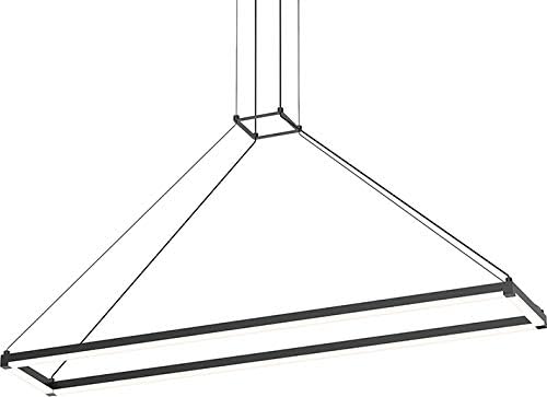 Sonneman 2789-25 LED Pendant from The Stix Rectangle Collection, Satin Black