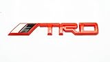 3D TRD Red Plastic Logo Emblem Sticker Decal Badge Trunk For Toyota