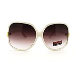 Womens Extra Oversized Round Designer Fashion Exposed Lens Butterfly Sunglasses