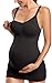 Bralido Women's Nursing Tank Camis with Built-in Maternity Bra for Breastfeeding Pack of 3 Color Black White Grey Size L