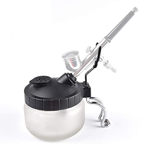 Fy-Light 4 Set Airbrush Cleaning kit Spray Gun Wash Cleaning Tool Kit Cleaner Set with Glass Pot, Stainless Steel Holder, Needle and Brush Accessories