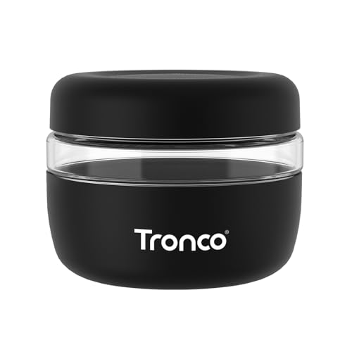 Tronco Frischhaltedosen aus Glas mit Deckel, luftdicht, auslaufsicher und auslaufsicher, für Mahlzeiten, Salat, Joghurt, Suppe und Eintopf, mikrowelle