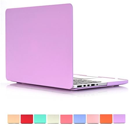 Valawy - Newest Version 13-inch Rubberized Hard Case for MacBook Air 13.3" (A1466 / A1369) Candy Color Shell Cover - Lavender Purple