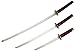 BladesUSA JS-697R Samurai Katana Sword Set 3 Piece 39.5-Inch Overall