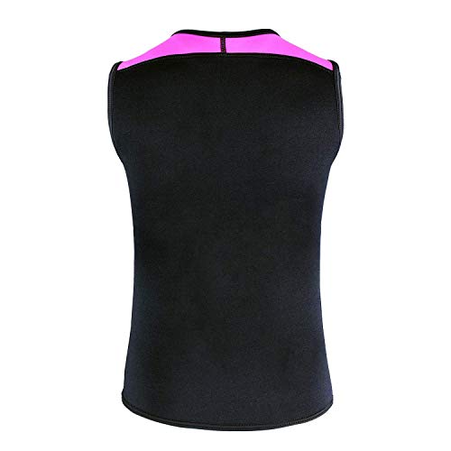 EYCE Women's Wetsuits Top Premium Neoprene 3mm Zipper Diving Sailing Snorkeling Kayaking Vest (Purple, Large)