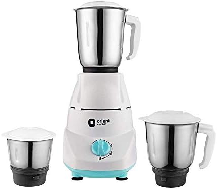 Orient Electric Kitchen Kraft MGKK50B3 Mixer Grinder, 500W, 3 Jars (White)