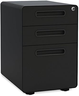 Devaise 3 Drawer Metal Mobile File Cabinet With Lock Legal Letter Size Black Amazon Com Au Office School Supplies