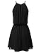 JJ Perfection Women's Sleeveless Double-Layered Pleated Mini Chiffon Dress