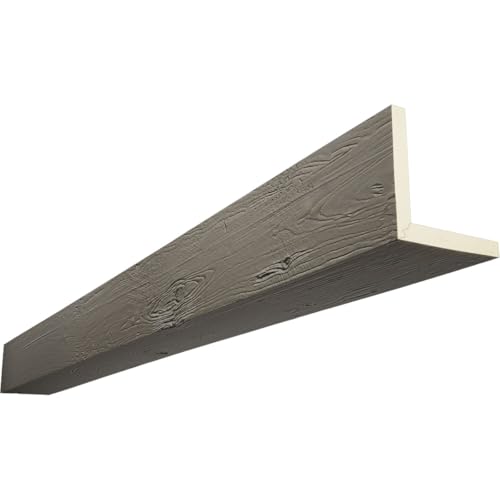 Timberthane Knotty Pine Faux Wood Beam, 2-Sided (L-Beam), 4"W x 12"H x 120"L, H…
