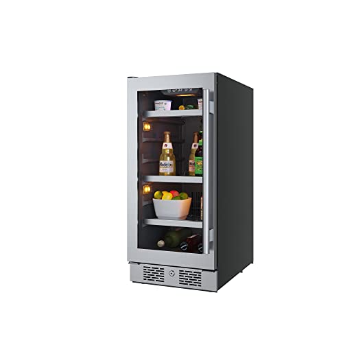 Avallon ABR151BLSS 15 Inch Wide 86 Can Capacity Beverage Center with
