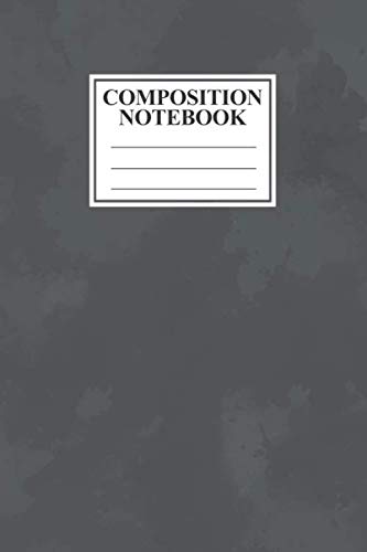 Composition Notebook: Lined paper 120 pages for Writing Notes, Dark Grey Watercolor Print Exercise book for Students Men Women Teenagers, 6" x 9" inches