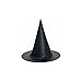 Jesban Black Cape Cloak with Witch Hat, Halloween Costume Party Dress Cloak for Vampire Magician Jafar (55 Inches)