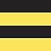 Women’s Extra Long Striped Socks Over Knee High Opaque Stockings (Black & Yellow)