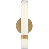 Alora WV324114VBGO Madison Vanity, LED, Vintage Brass/Glossy Opal