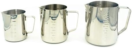 Artmice-Steaming Frothing Pitcher/Measuring Cup,18/8 Gauge Stainless Steel Steaming Frothing Pitcher for Espresso Machines, Milk Frothers & Latte Art (550ML)