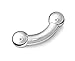 316L Surgical Steel Bent Curved Barbell 0g 0 Gauge 1/2