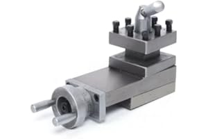 BJTDLLX Lathe Tool Holder Post, Metal Lathe Cross Slide and Tool Post Compound Lathe Parts Stroke 90mm M5*35, Mini Lathe Accessory Quick Change Tool Post Holder Metal Lathe Tool Holder for Lathe Parts