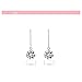 Spiritlele Cubic Zirconia Threader Earrings Round CZ Dangling Earrings Long Line Crystal Earrings for Women