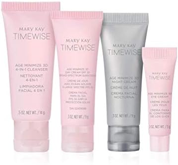 Mary Kay TimeWise Miracle Set Age Minimize 3D Combination To Oily Skin & Bonus Elegant Cosmetic Pink Case