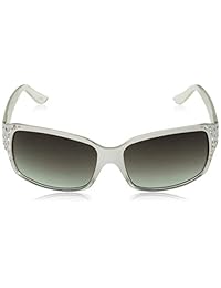 Southpole 1014sp Whxt - Gafas de sol rectangulares para mujer, iridio no polarizado, cristal blanco, 2.756 in