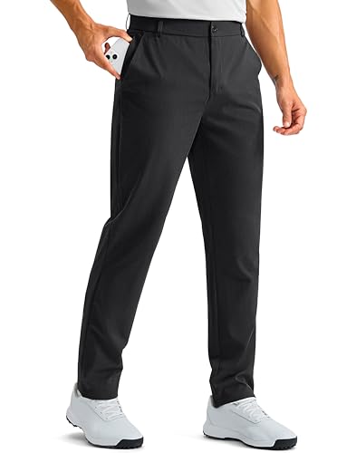 Men's Golf Pants with 5 Pockets 30"/32"/34",(Black,W33 L30) at Amazon