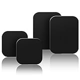 Pop-Tech Metal Plates Kit For Magnetic Universal Phone Mount with 3M Adhesive (Compatible with Magnetic Mounts) -4 Pack 2 Rectangle and 2 Square