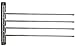 Swing Arm Towel Bar - Wall Mounted Stainless Steel Bathroom Towel Rack - Hanger Towel Holder Organizer - Perfect Towel Rack With 4 Arms - Polished Finish (10