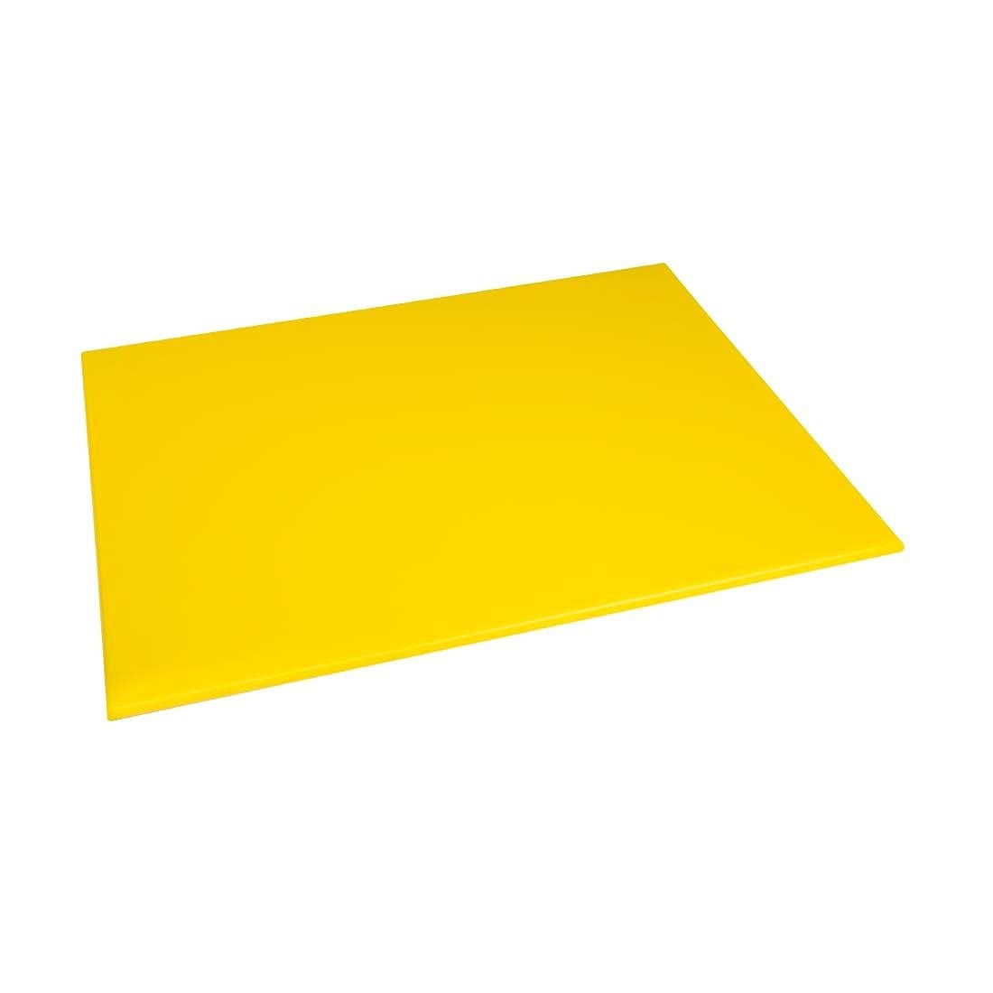 Hygiplas Large High Density Yellow Chopping Board for Cooked Meat - 60x45cm — image 1