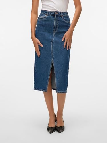 VMVERI HR Calf Denim Skirt GA NOOS