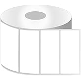 OfficeSmartLabels – 4" x 2" Removable Direct Thermal Labels - Compatible with Rollo & Zebra Desktop Printers and More – 1” Core; Perforated, Water & Oil Resistant (4 Rolls, 3000 Labels)