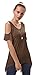 Urban CoCo Women's Vogue Shoulder Off Wide Hem Design Top Shirt - Large - Coffee