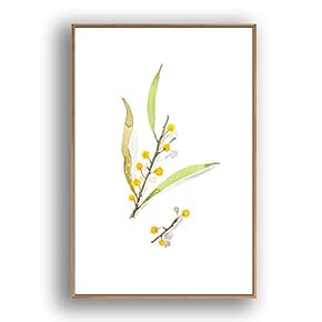 Framed Canvas Wall Art for Living Room, Bedroom Leaves Canvas Prints for Modern Home Decoration Ready to Hang - 16"x24" inches
