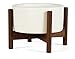 Case Study Desk Top Cylinder with Wood Stand (White)