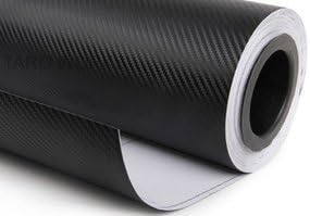 TARO WORKS 3D realistic carbon sheet 152cm x 30cm black Black