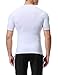 Lavento Men's Workout Shirts Cool Dry Short Sleeve Compression Tee Shirt (3 Pack-V Neck White,X-Large)