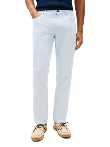 Tommy Hilfiger Men's Denton Twill Chino, Breezy Blue 29x32 at Amazon
