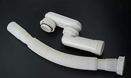 Maslin Bathtub and Shower Room P Trap,Drainage Odor-Prevention with fexible tub