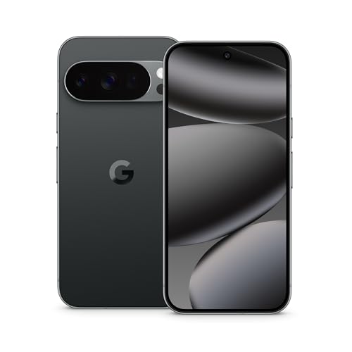 Google Pixel 10 Pro – Android-Smartphone ohne SIM-Lock, mit Gemini, Dreifach-Rückkamerasystem, mehr als 24 Stunden Akkulaufzeit und 6,3 Zoll großem Super Actua-Display – Obsidian, 128GB