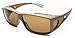 Mr.O Fitover Polarized Sunglasses with Luxury Microfiber Pouch (Coffee, Amber)