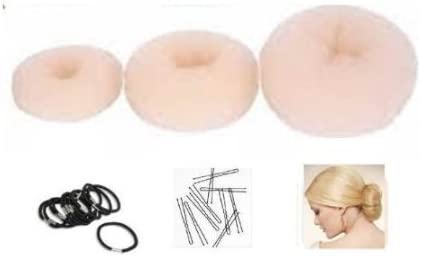 3 Pz Very Blonde Fashion Hair Bun Ring Donut Maker Shaper 3