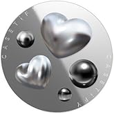 CASETiFY Snappy Grip Stand Compatible with Magsafe - Chrome Love - Silver Mirror