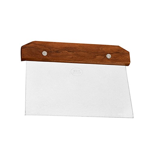 Bench Scraper with Wood Handle scraper scraper knife with Stainless steel long 5.1 in creative kitchen gadget for Cut dough, rice rolls etc.