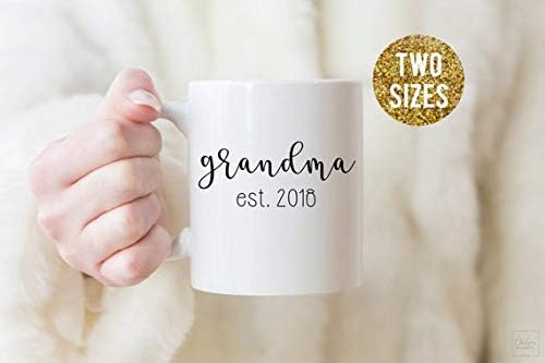 Custom Coffee Mug, Grandma Established, Grandma Est 2019 Mug, Christmas Mug, Christmas Coffee Mug, Christmas Gifts, Grandparent Announcement