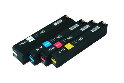 Set of 4 NEW 970XL Black and 971XL Colour Ink Cartridge Compatible with HP X451dn X451dw X476dn X476dw X551dw X576dw Officejet Pro